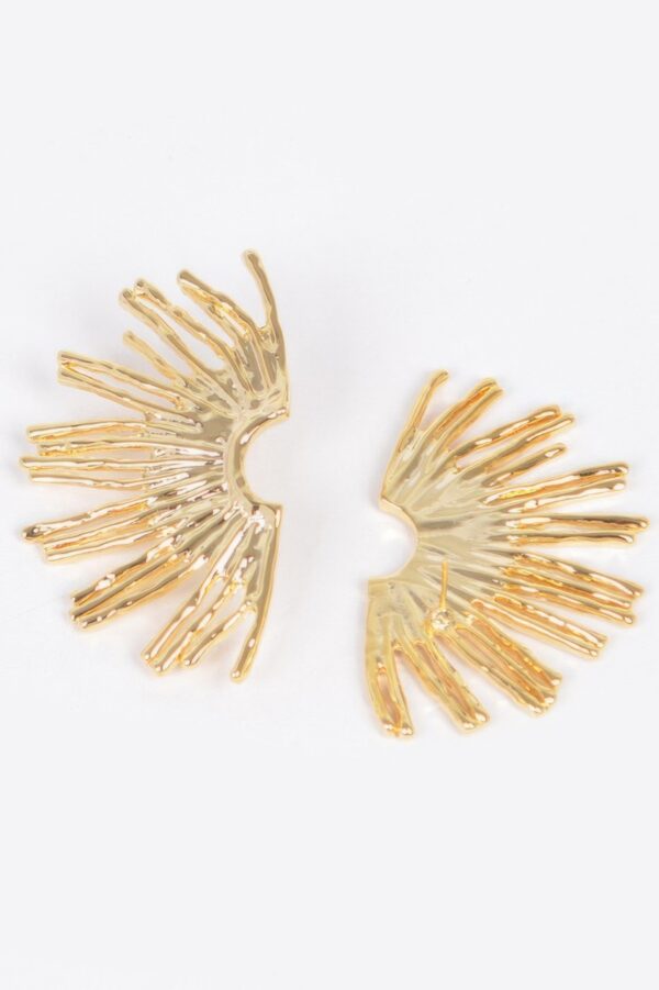 Gold-Plated Metal Earrings – Polished Drop