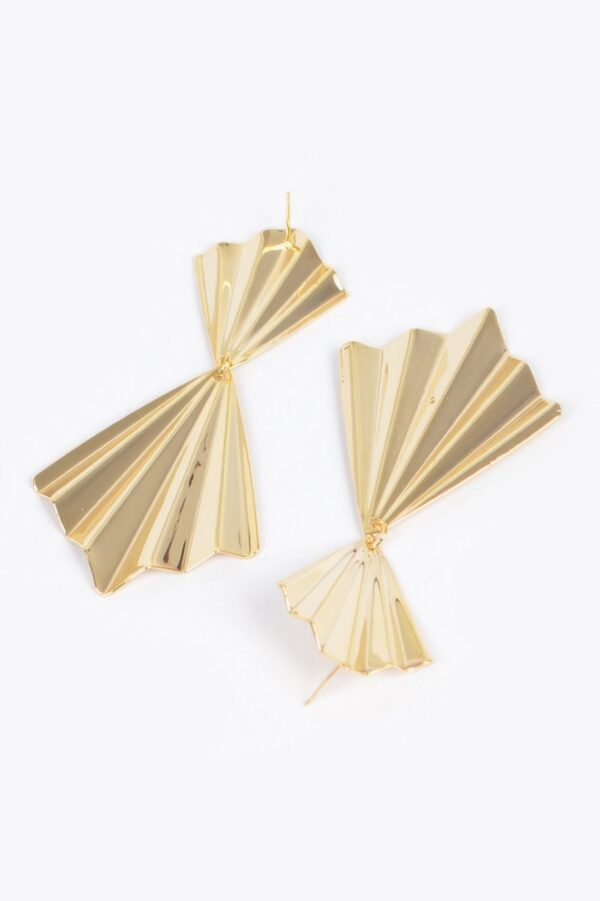 Gold-Plated Elongated Drop Earrings – Polished Shine