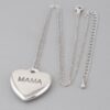 Mama Heart Pendant Necklace – Engraved ‘MAMA’ Gold-Tone