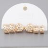 Triple Quilted Hoop Earring Set – Compact Metallic