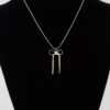 Snake Chain Ribbon Necklace – 18″ Fluid Draping