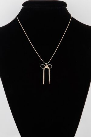 Snake Chain Ribbon Necklace – 18″ Fluid Draping