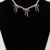Pearl-Accent Ribbon-Tie Charm Necklace