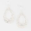 Hammered Double Teardrop Earrings – Textured Metal