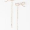 Half Ribbon Drop Earrings – Ribbon-Inspired Long Drops