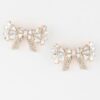 Ribbon Teardrop Crystal Earrings