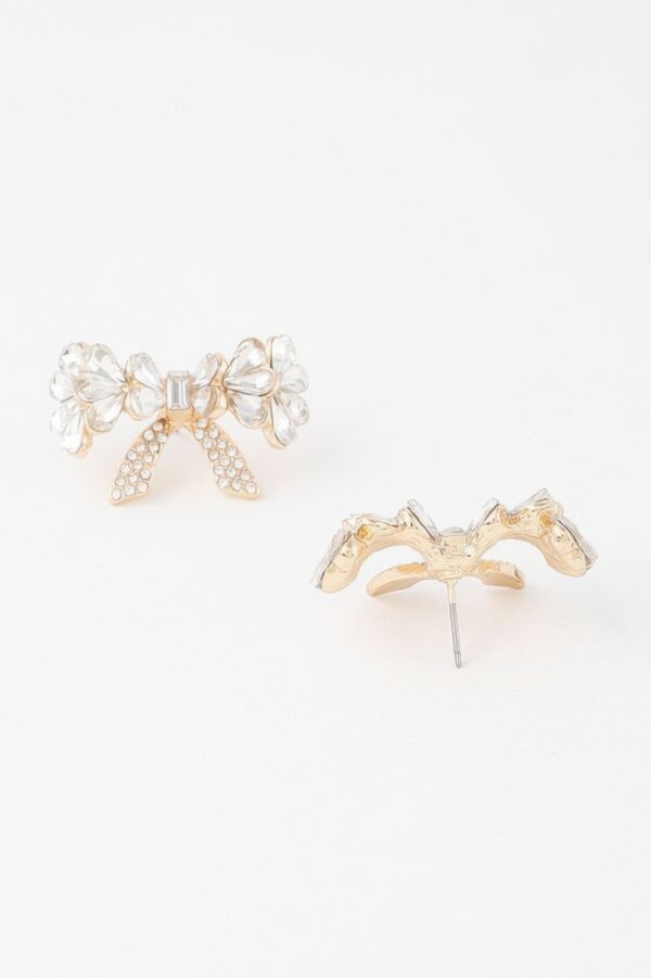 Ribbon Teardrop Crystal Earrings