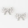 Ribbon Teardrop Crystal Earrings