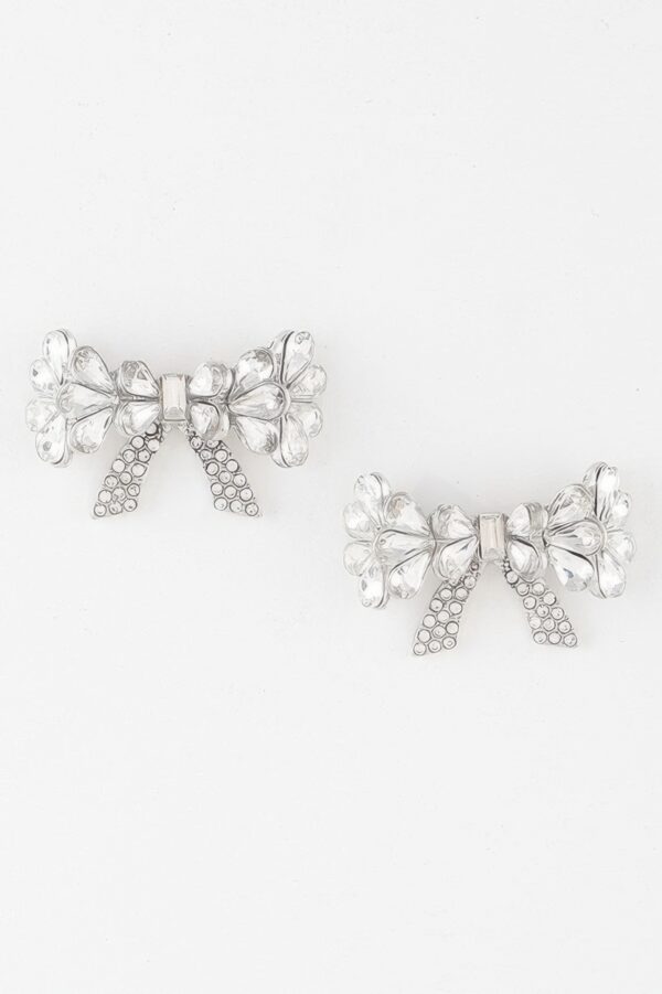 Ribbon Teardrop Crystal Earrings