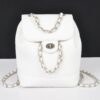 Faux Leather Flap Backpack – Mixed Metal Accents