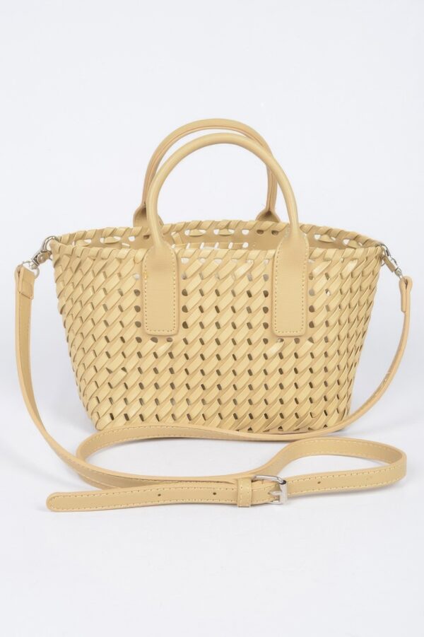 Braided Faux Leather Tote – Structured Everyday Bag