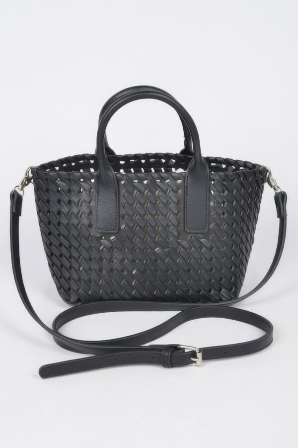 Braided Faux Leather Tote – Structured Everyday Bag