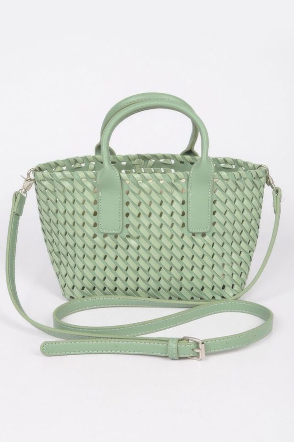 Braided Faux Leather Tote – Structured Everyday Bag