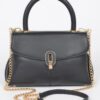 Faux Leather Top Handle Bag – Structured Compact Handbag