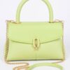 Faux Leather Top Handle Bag – Structured Compact Handbag
