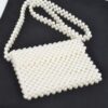 Handmade Faux Pearl Bead Flap Crossbody Bag