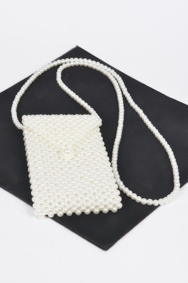 Handmade Faux Pearl Bead Crossbody – Petite Beaded Bag