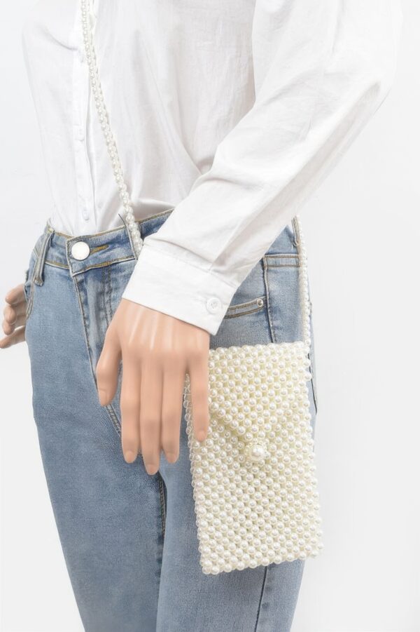 Handmade Faux Pearl Bead Crossbody – Petite Beaded Bag