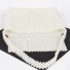Hand-Beaded Faux Pearl Flap Shoulder Bag