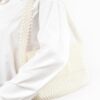 Hand-Beaded Faux Pearl Flap Shoulder Bag