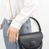 Faux Leather Top Handle Flap Bag – Structured Mini Satchel