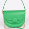 Faux Leather Top Handle Flap Bag – Structured Mini Satchel