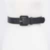 Braided Embossed Faux Leather Belt – Classic Buckle