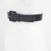 Braided Embossed Faux Leather Belt – Classic Buckle