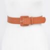 Braided Embossed Faux Leather Belt – Classic Buckle