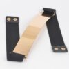 Polished Metal Plate Elastic Waist Belt