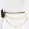 Double-Layer Flower Chain Belt – Metal & PU
