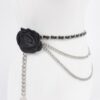 Double-Layer Flower Chain Belt – Metal & PU
