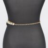 Faux Pearl Round Metal Chain Belt – Plus Size