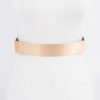 Metal Plate Elastic Belt – Curved Metallic Front