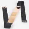 Metal Plate Elastic Belt – Curved Metallic Front