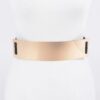 Plus-Size Elastic Belt with Wide Metal Plate