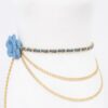 Double-Layer Floral Metal Chain Belt – Plus Size
