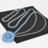 Double-Layer Floral Metal Chain Belt – Plus Size
