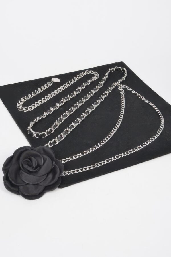 Flower Metal Double-Layer Plus-Size Chain Belt