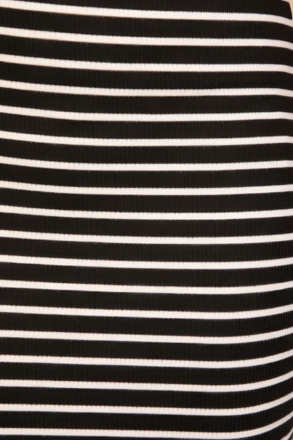 Rib Knit Striped Bodycon Maxi Slip Dress – Spaghetti Straps