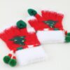Christmas Tree Knit Gloves with Pom-Poms