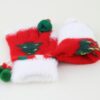 Christmas Tree Knit Gloves with Pom-Poms