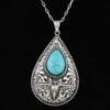 Antique Bull Teardrop Necklace – Western-Inspired