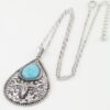 Antique Bull Teardrop Necklace – Western-Inspired