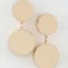 Hammered Double-Disc Stud Earrings – Polished Metal