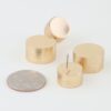 Hammered Double-Disc Stud Earrings – Polished Metal