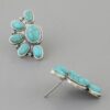 Half-Flower Stud Earrings with Antique Finish