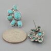 Half-Flower Stud Earrings with Antique Finish