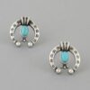 Antique-Finish Horseshoe Stud Earrings