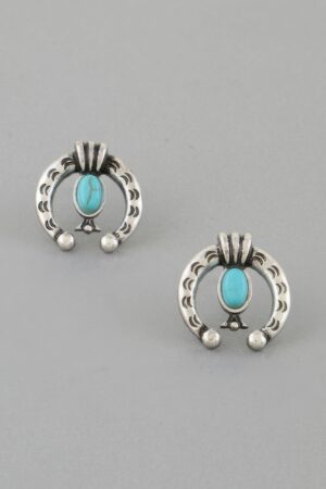 Antique-Finish Horseshoe Stud Earrings